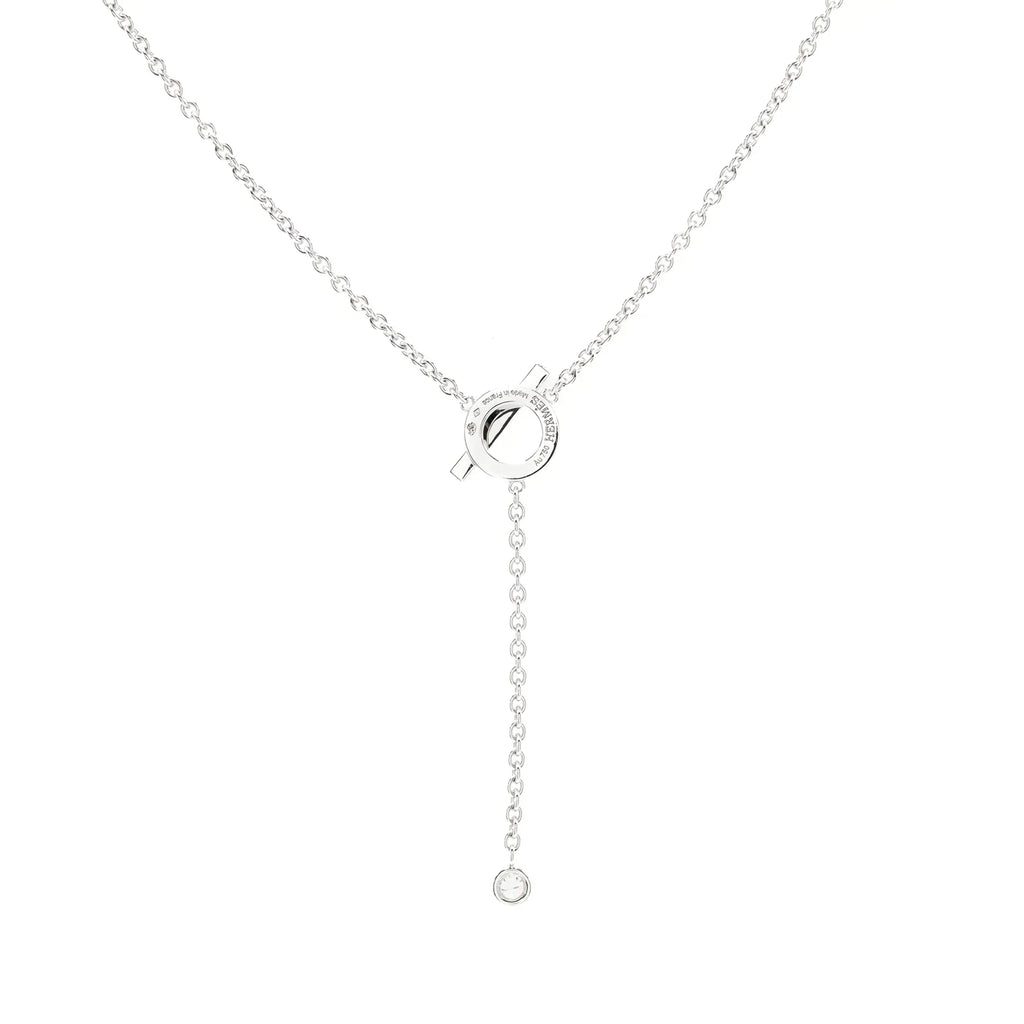 Hermes Finesse Silver Cubic Zirconia Necklace