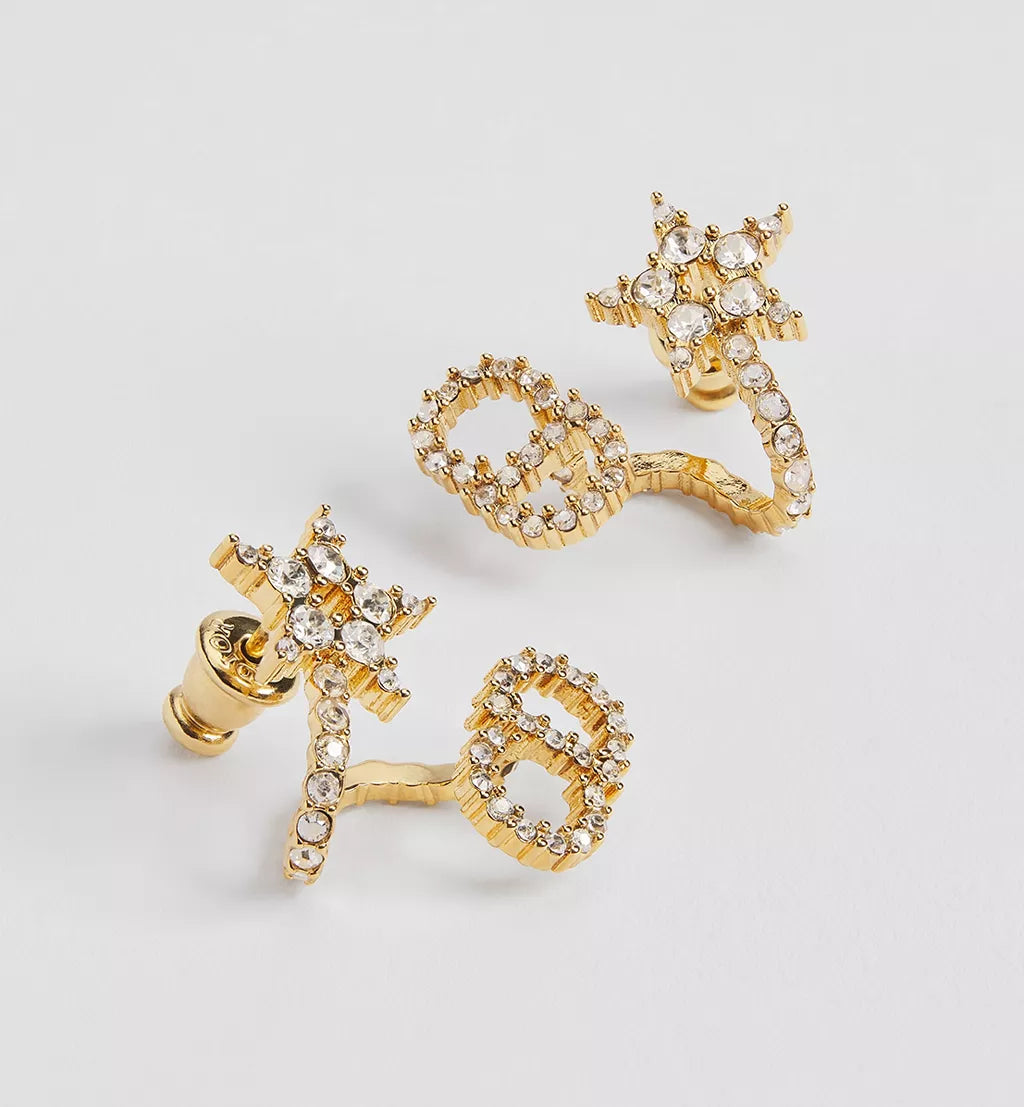 Dior Clair D Lune Gold with White Crystals