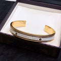 Dior Code Bangle Gold White Metal and Lacquer Bracelet