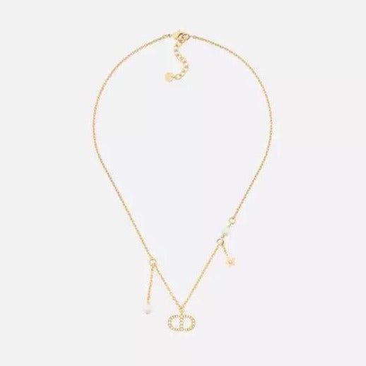 Dior CD Star Pendant Gold Diamond Necklace