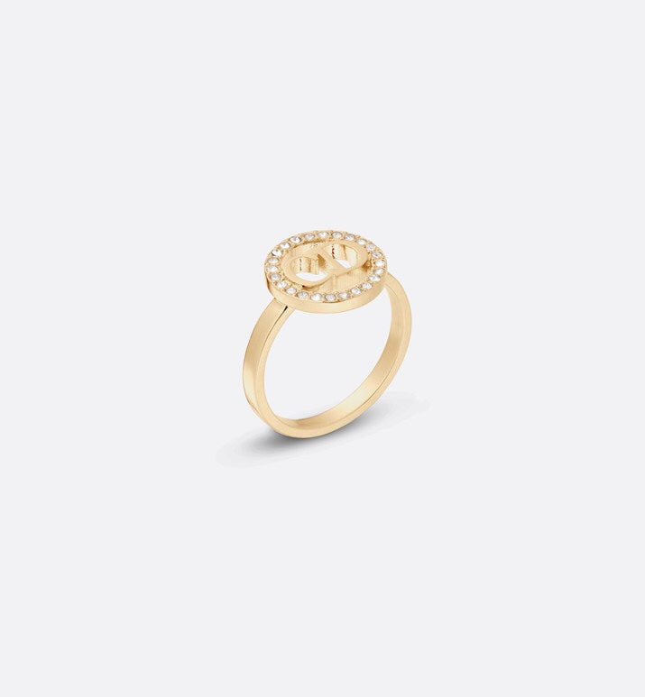 Dior Clair D Lune Ring Gold Cubic Zirconia