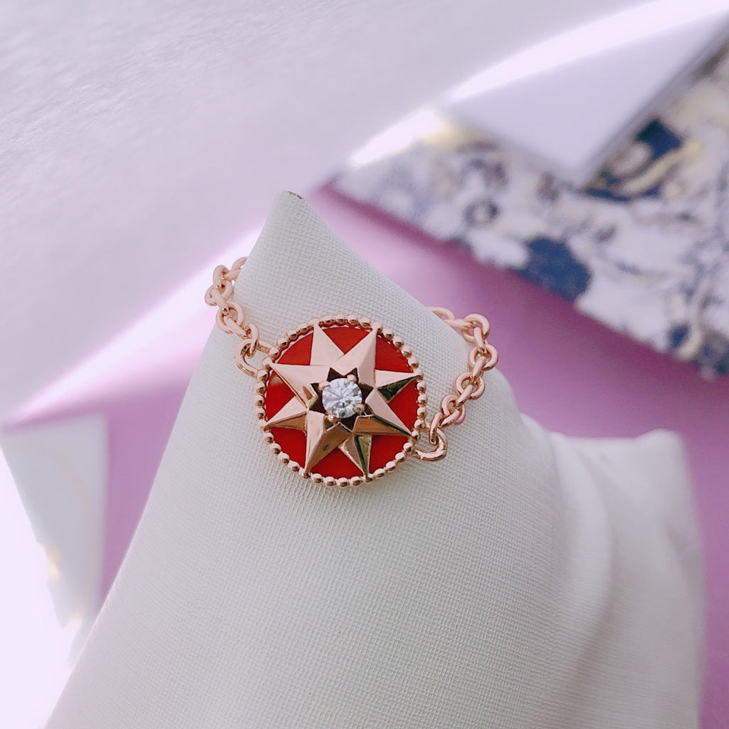 Dior Star Red Cubic Zirconia Ring