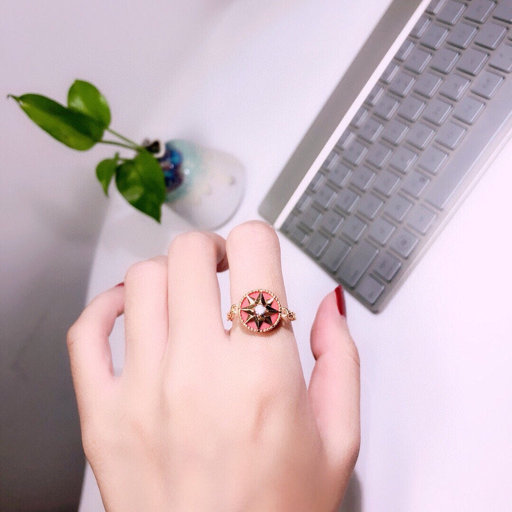 Dior Star Red Cubic Zirconia Ring