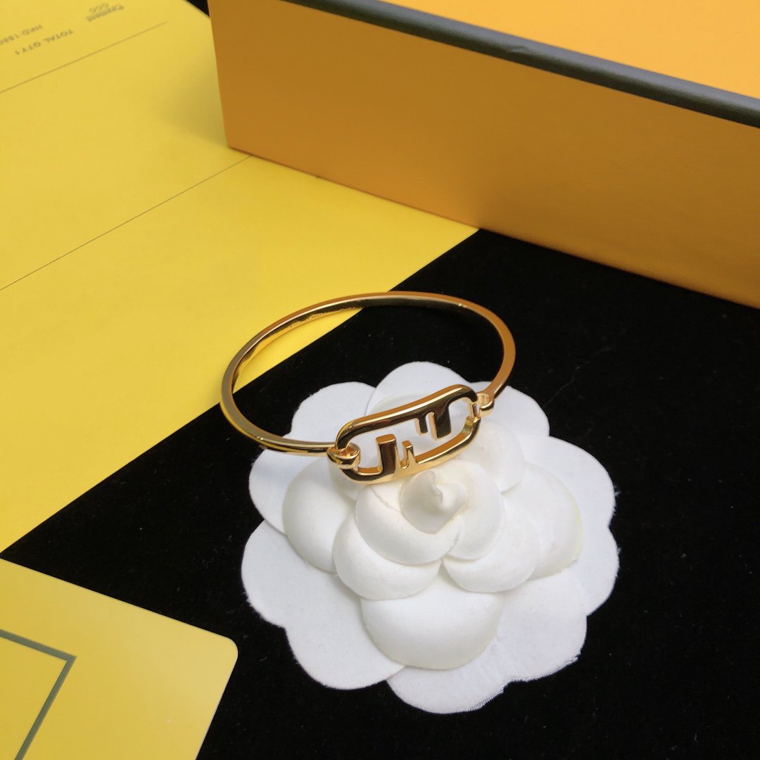 Fendi O'Lock Gold Bracelet