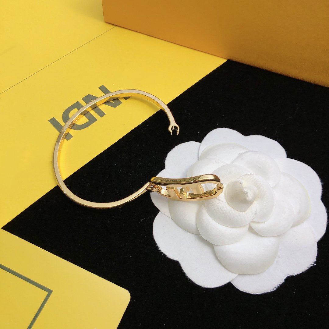 Fendi O'Lock Gold Bracelet