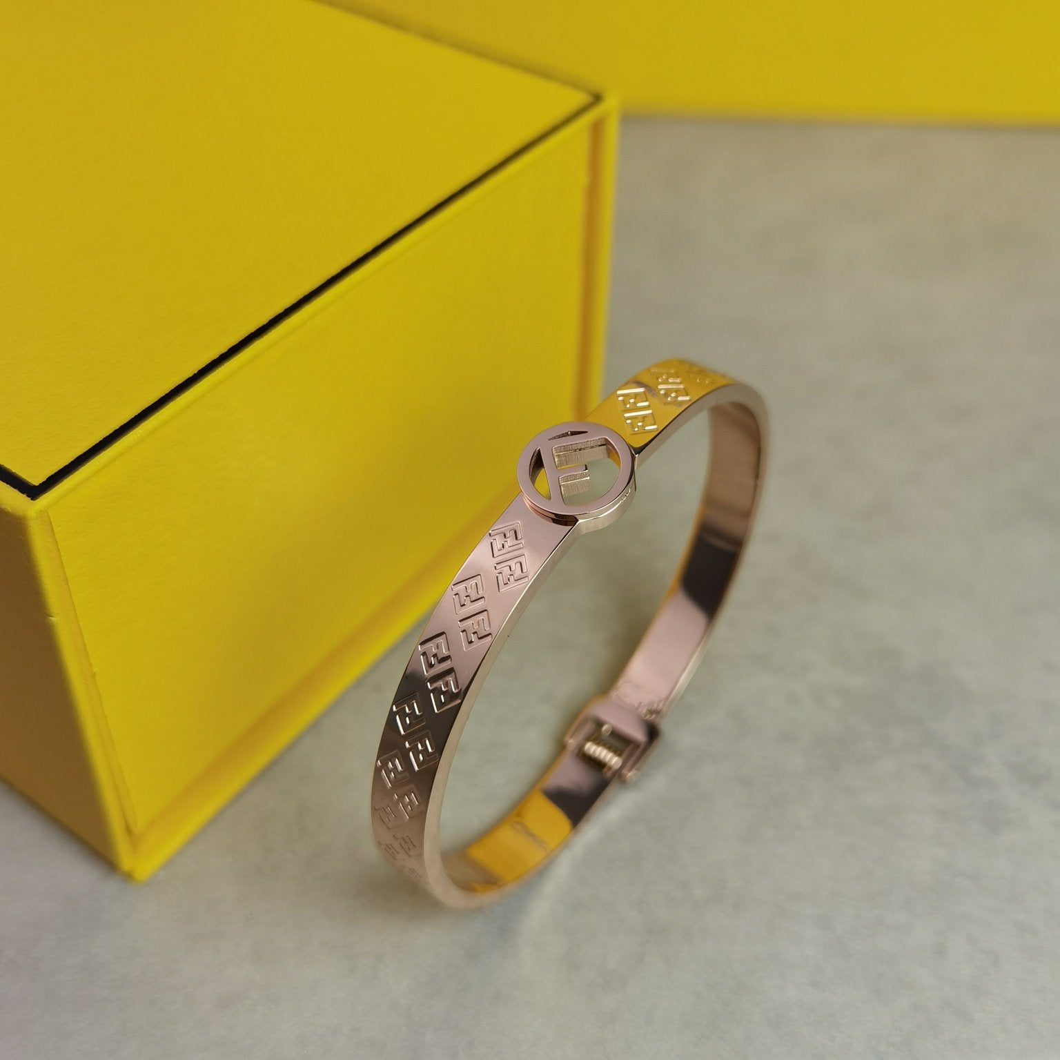 Fendi FF Logo Bracelet Silver