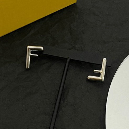 Fendi FF Earrings Small Silver
