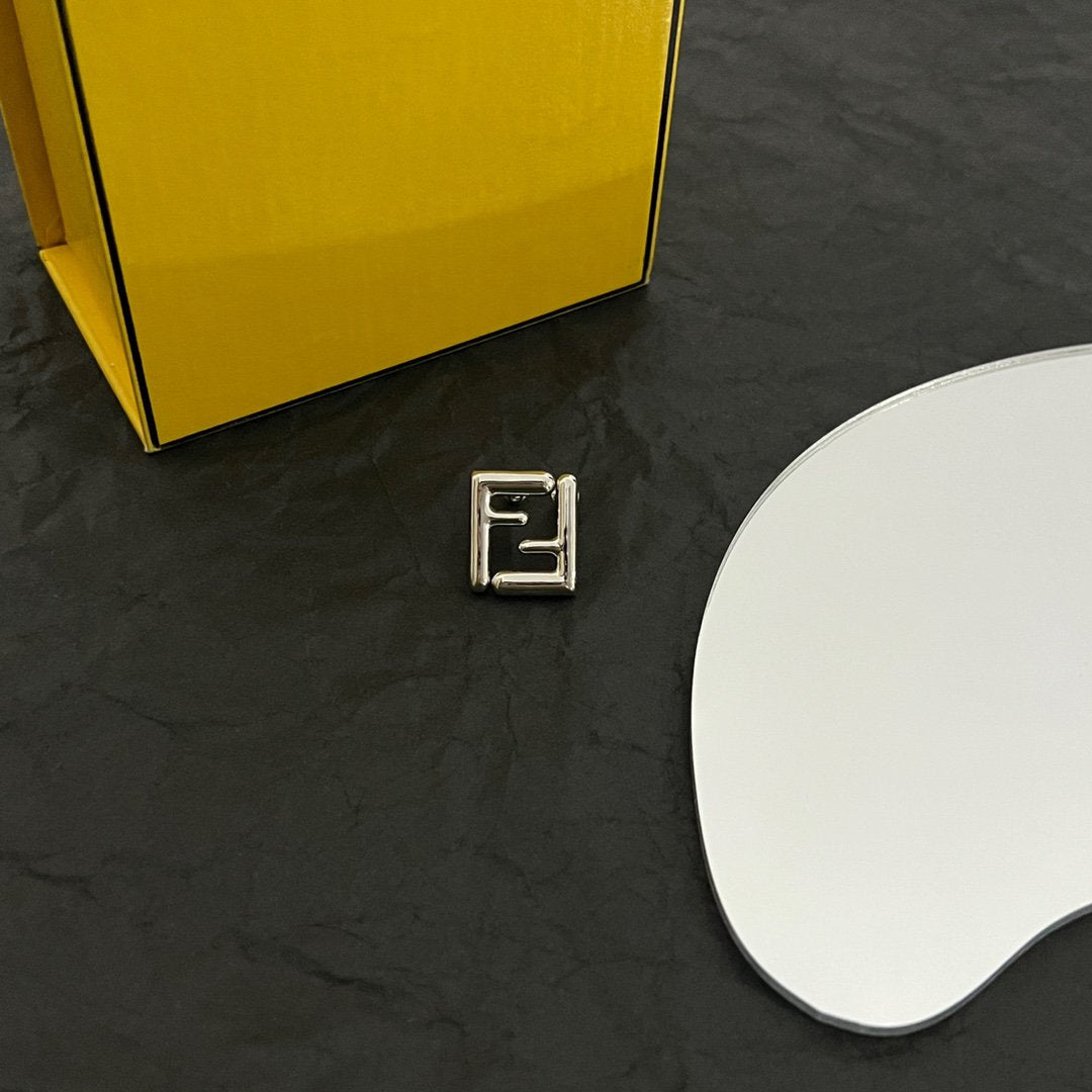 Fendi FF Earrings Small Silver