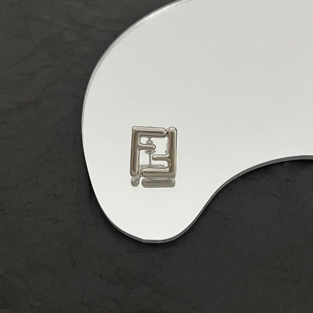 Fendi FF Earrings Small Silver