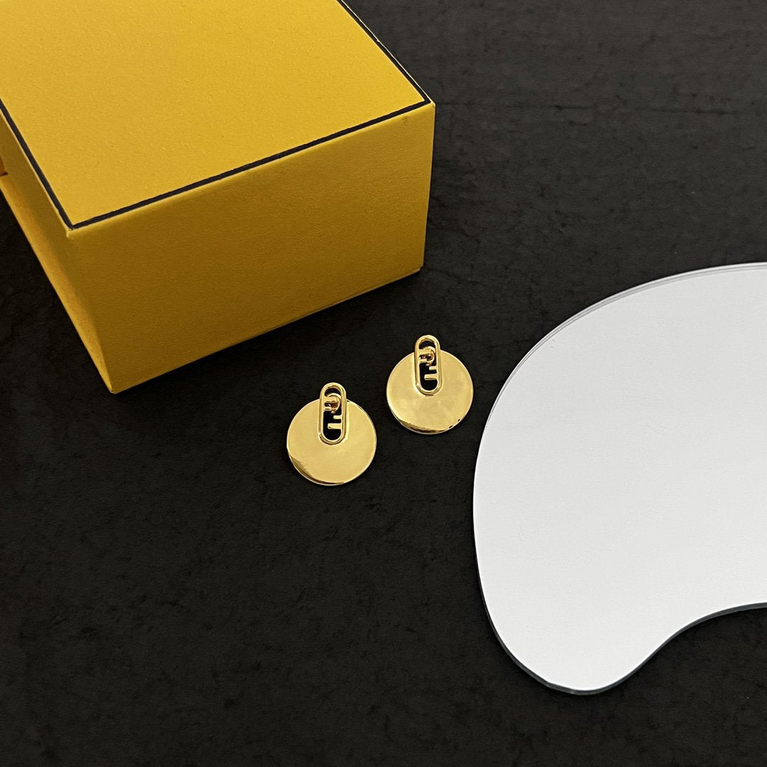 Fendi O’Lock Gold Earrings
