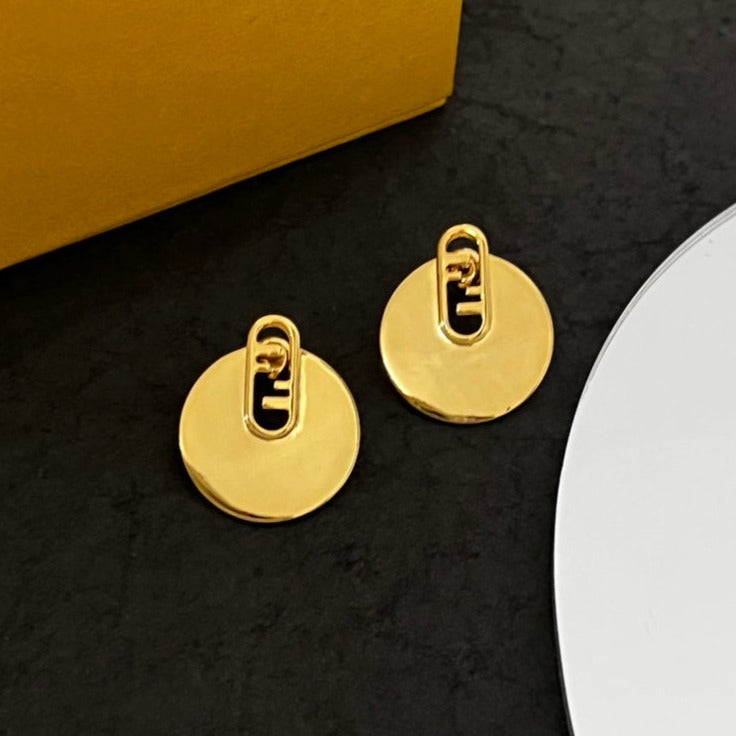 Fendi O’Lock Gold Earrings
