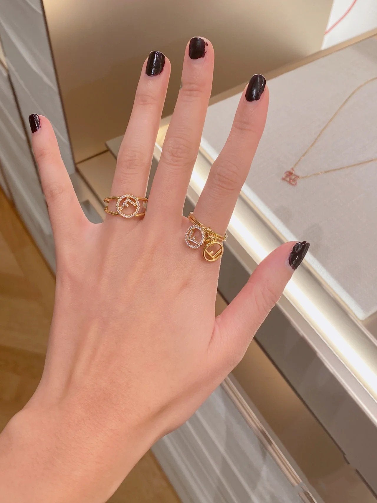 Fendi FF Diamond Ring