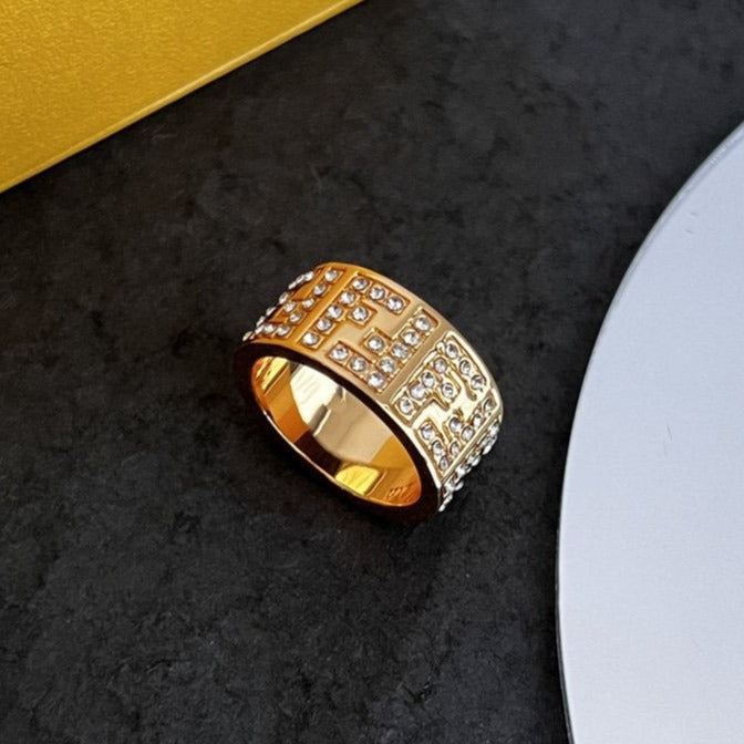 Fendi FF Ring Gold Diamond