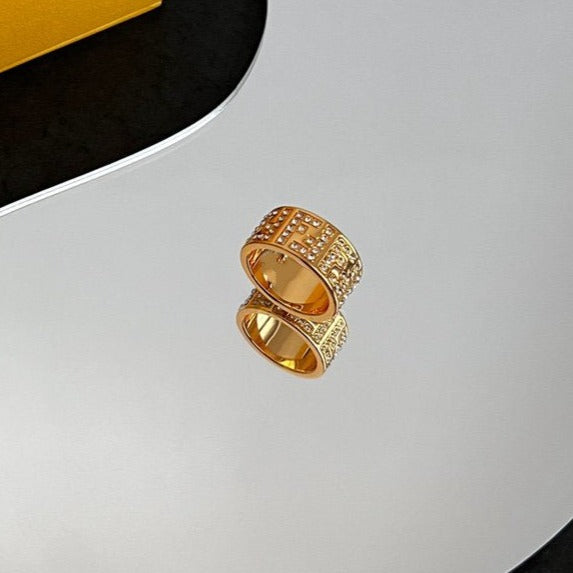 Fendi FF Ring Gold Diamond