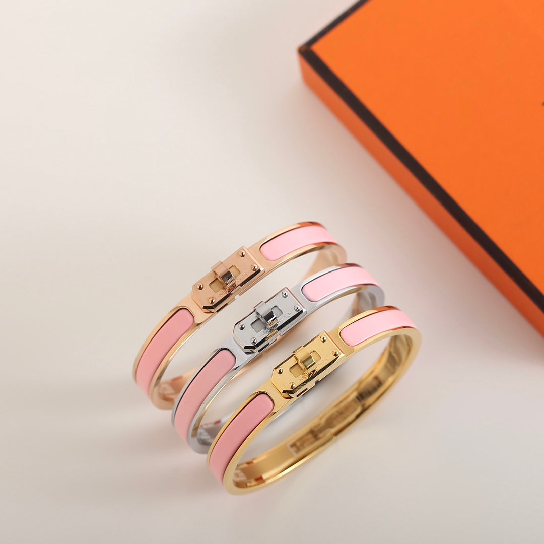 Hermes HM Kelly Pink Bracelet