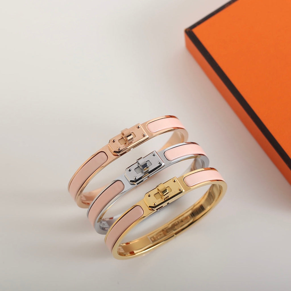 Hermes HM Kelly Light Pink Bracelet