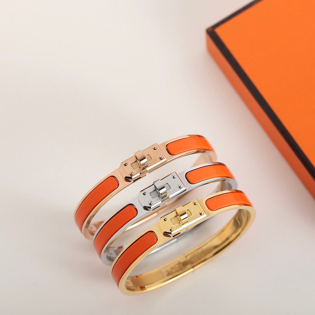 Hermes HM Kelly Orange Bracelet
