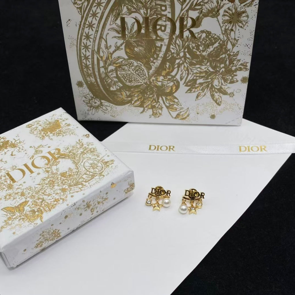 Dior CD Diorevolution Earrings Gold-Finish Metal