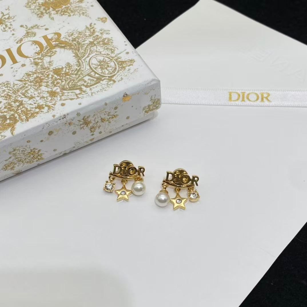 Dior CD Diorevolution Earrings Gold-Finish Metal