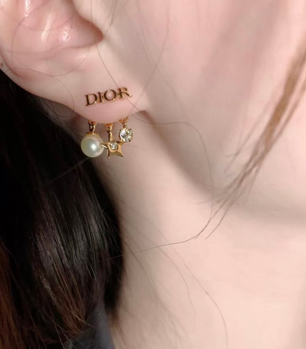 Dior CD Diorevolution Earrings Gold-Finish Metal