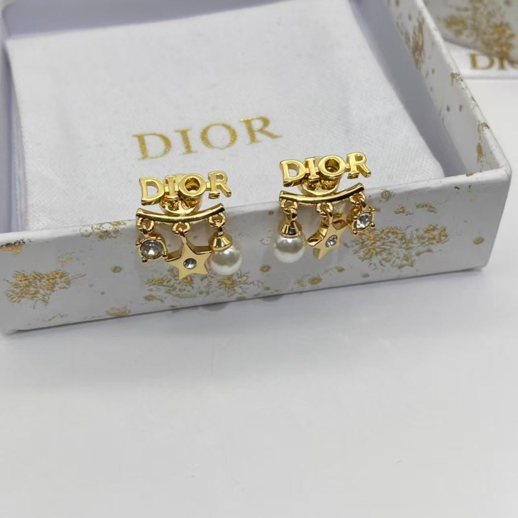 Dior CD Diorevolution Earrings Gold-Finish Metal