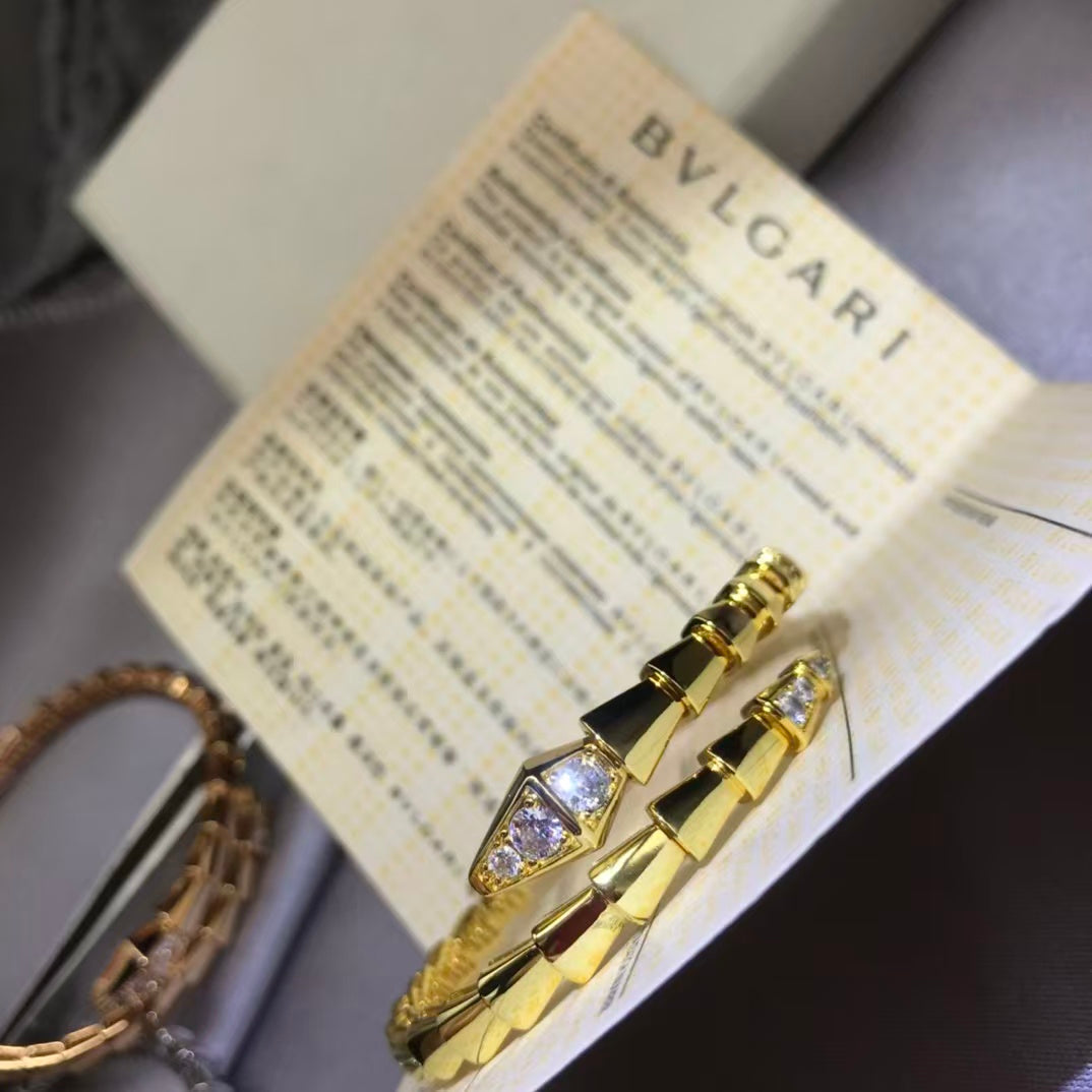 Bvlgari Serpenti Viper Pave Cubic Zirconia Bracelet