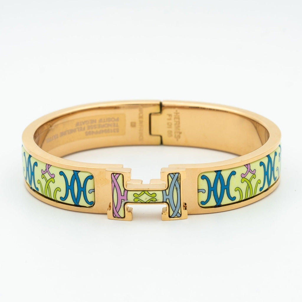 Hermes H Bracelet Beige Multicolor