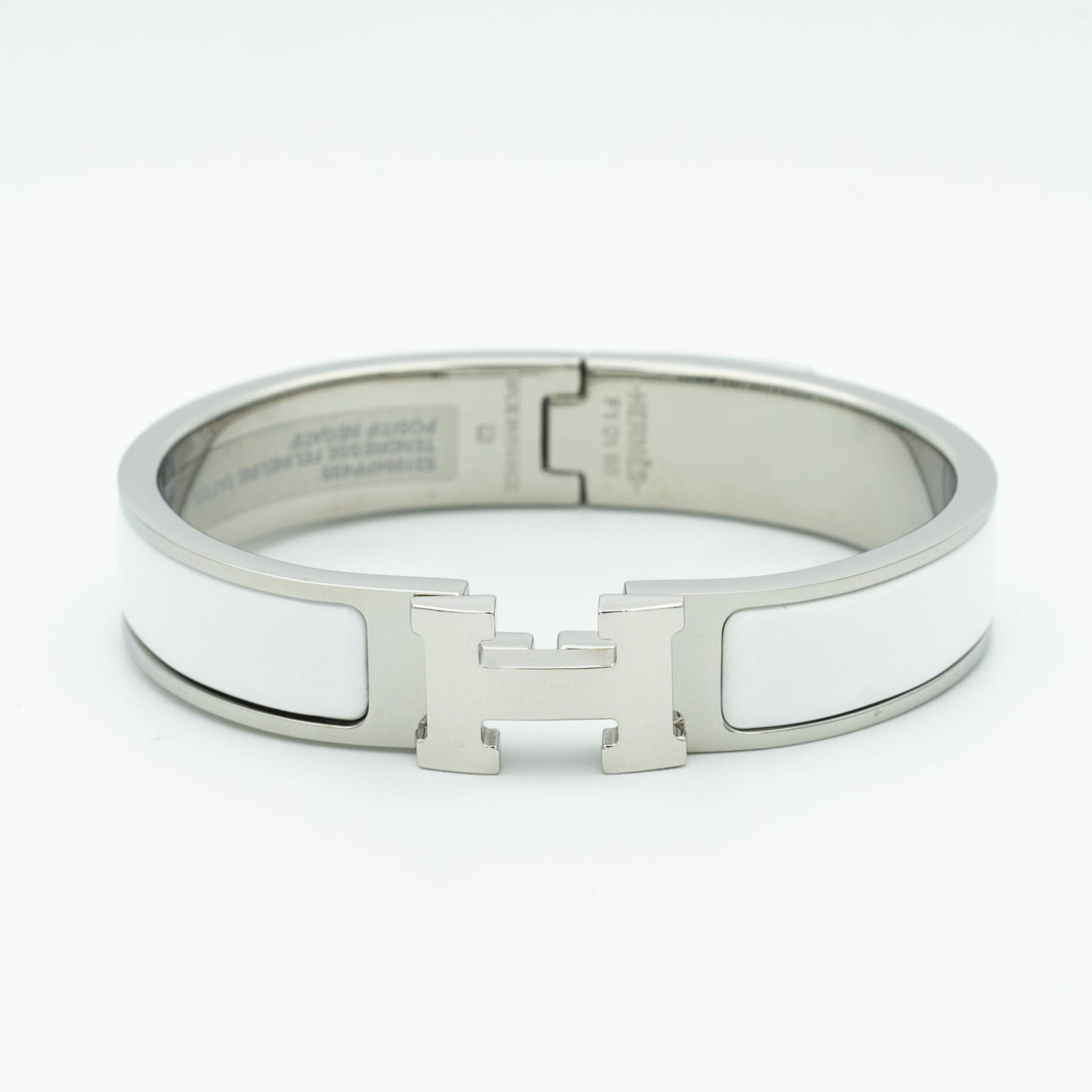 Hermes H White Bracelet