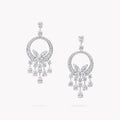 Graff Butterfly Chandelier Classic Silver Diamond Earrings
