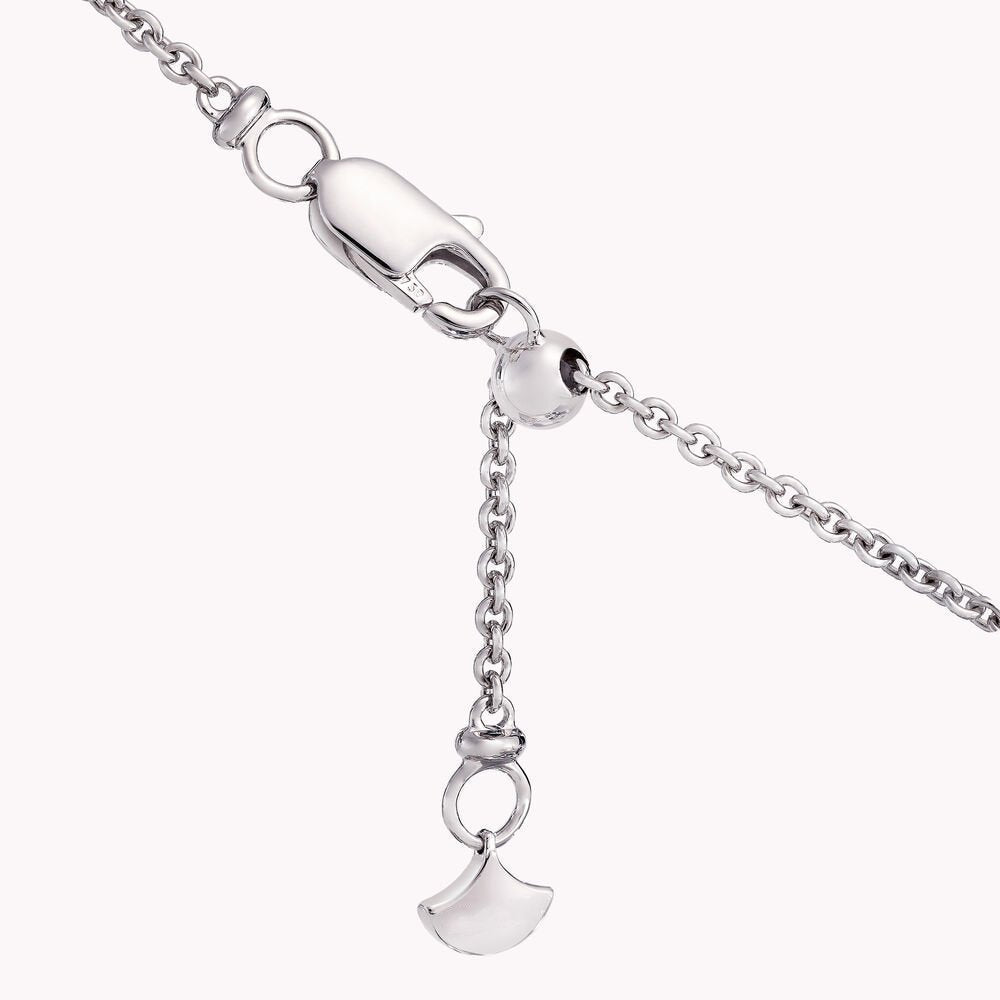 Graff Tilda Bow Mini Silver Cubic Zirconia Necklace