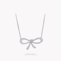 Graff Tilda Bow Mini Silver Cubic Zirconia Necklace