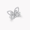 Graff Butterfly Silhouette Silver Cubic Zirconia Ring