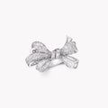 Graff Tildas Bow Double Knot Silver Cubic Zirconia Ring
