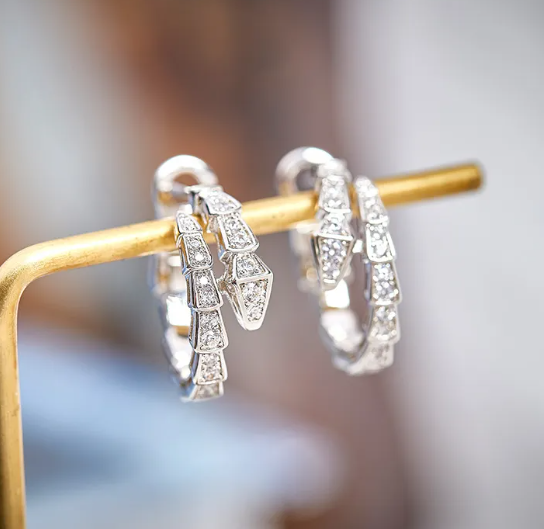 Bvlgari Serpenti Earrings Cubic Zirconia