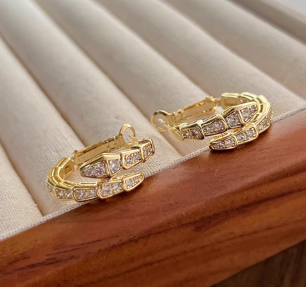 Bvlgari Serpenti Earrings Cubic Zirconia