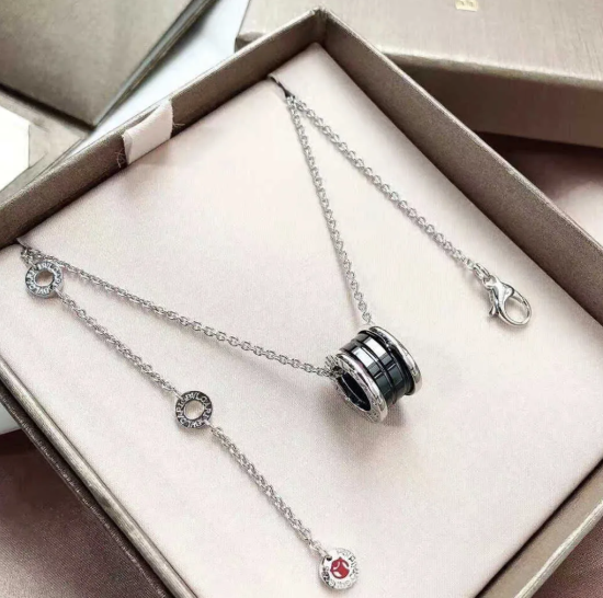 Bvlgari Zero 1 Cubic Zirconia Ceramic Necklace