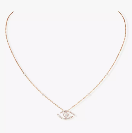 Messika Lucky Eye Paved Necklace Cubic Zirconia