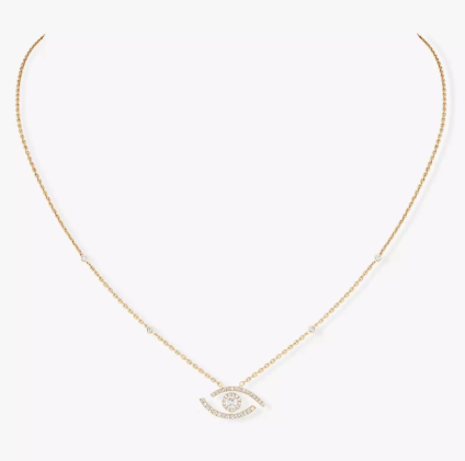 Messika Lucky Eye Paved Necklace Cubic Zirconia