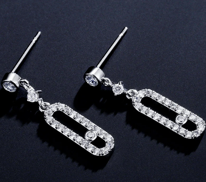 Messika Dormeuses Move Uno Cubic Zirconia Earrings