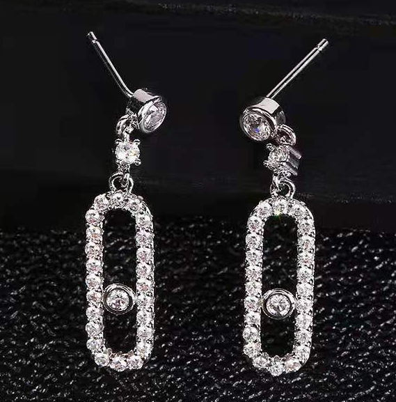 Messika Dormeuses Move Uno Cubic Zirconia Earrings