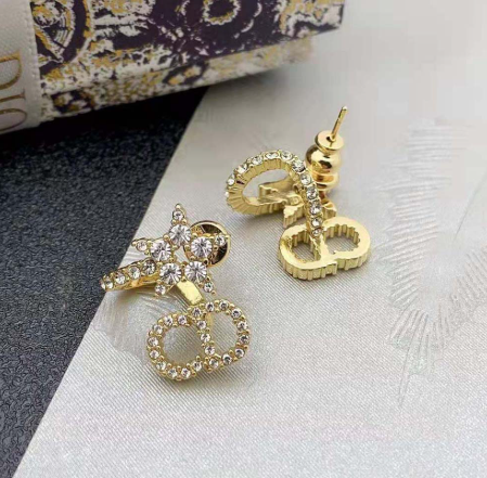 Dior Clair D Lune Gold with White Crystals