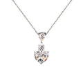 Graff Heart Water Silver Cubic Zirconia Paved Necklace