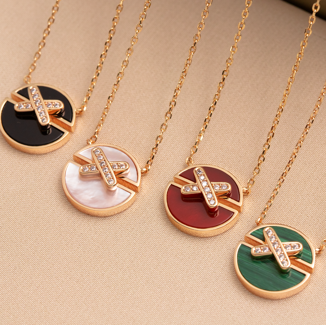 Chaumet Jeux de Pink Gold Cubic Zirconia Necklace
