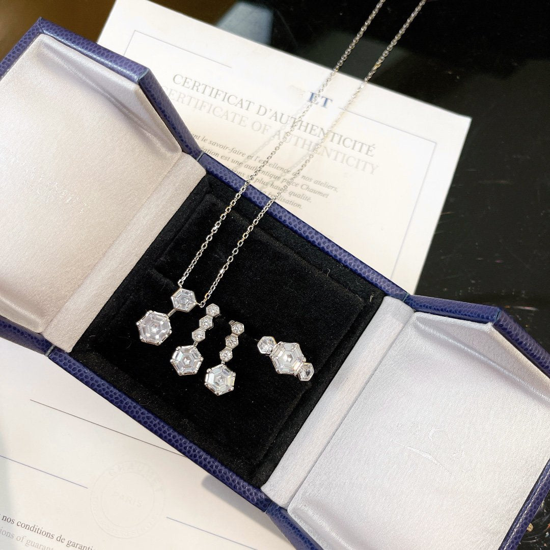 Chaumet Josephine Silver Cubic Zirconia Necklace - Style 2