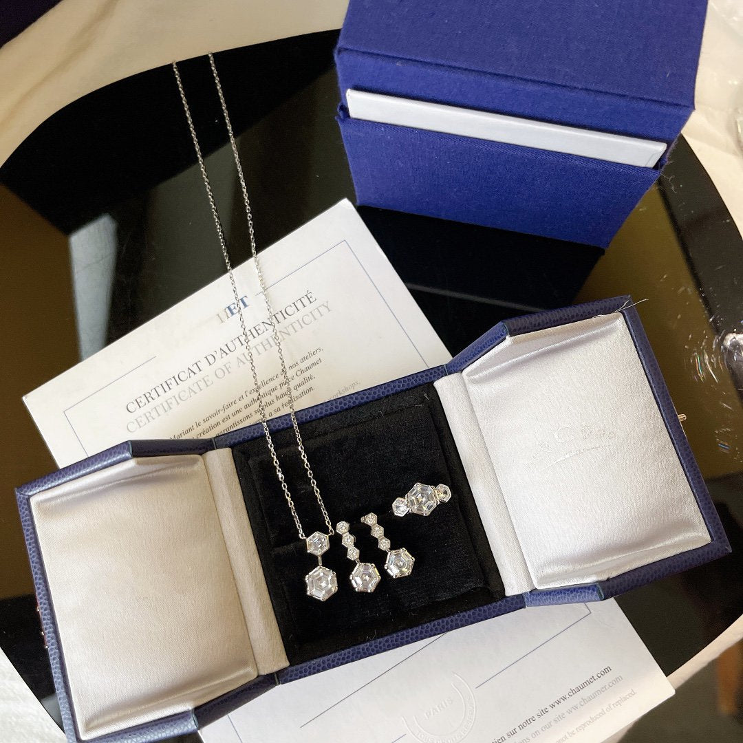 Chaumet Josephine Silver Cubic Zirconia Necklace - Style 2