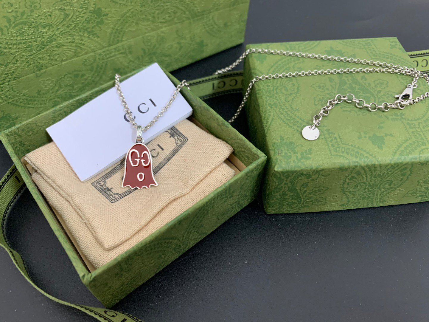Gucci GG Ghost Red Necklace