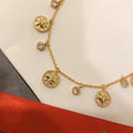 Dior Rose Des Vents Necklace Yellow Gold, Cubic Zirconia and Mother of Pearl