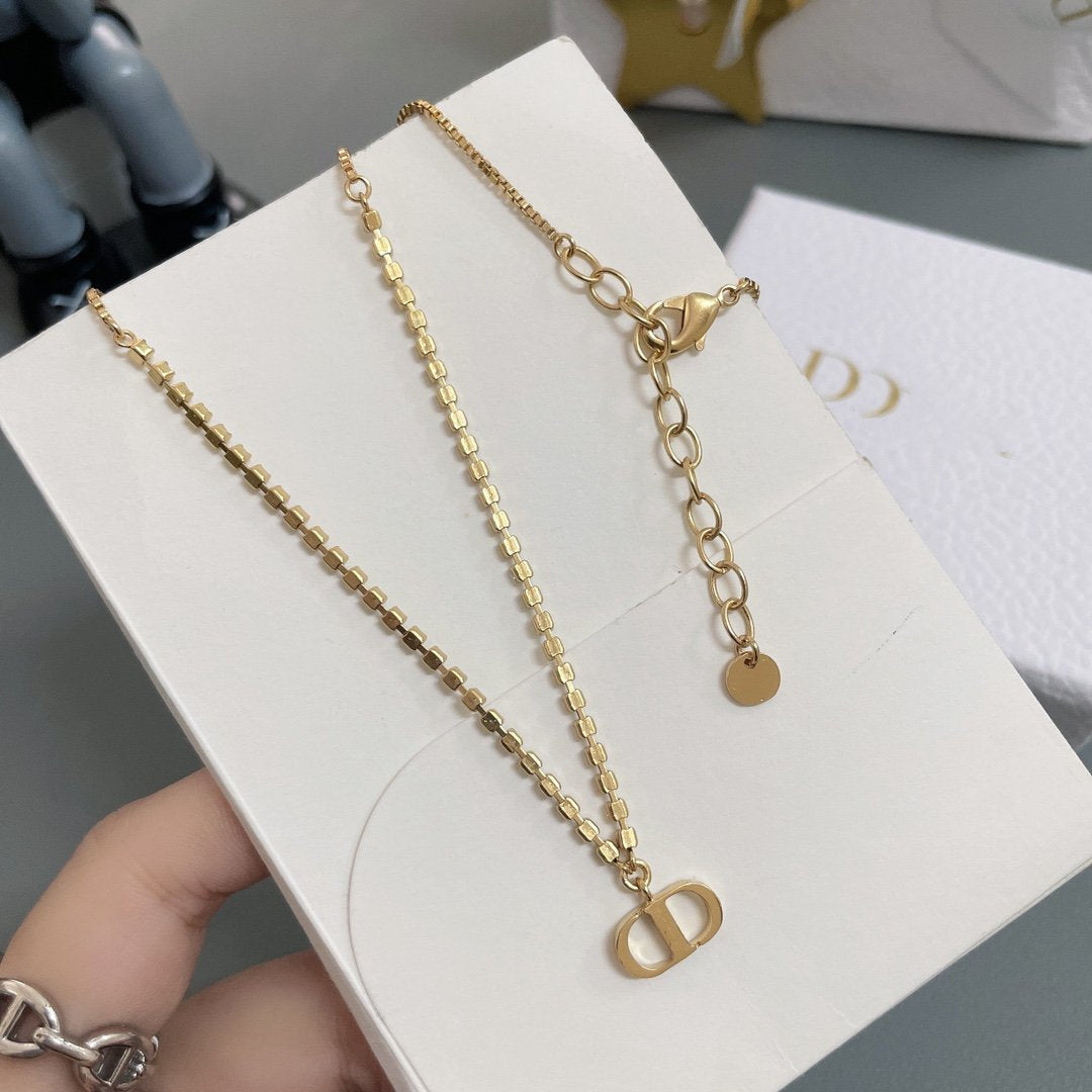Dior CD Chain Cubic Zirconia Necklace