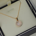 Chopard Happy Heart Pendant Cubic Zirconia Pink Gold Necklace