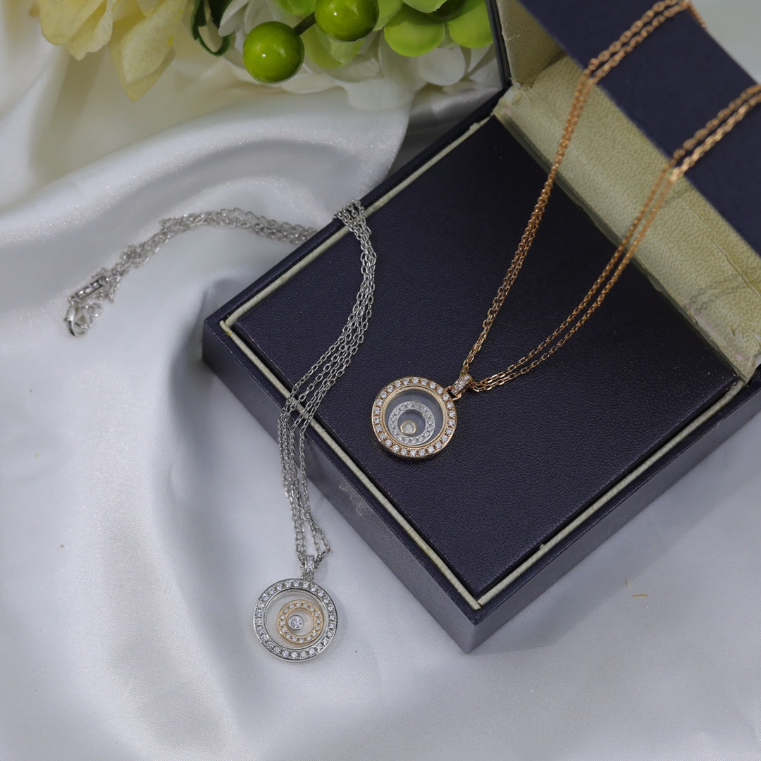 Chopard Happy Heart Cubic Zirconia Silver Necklace